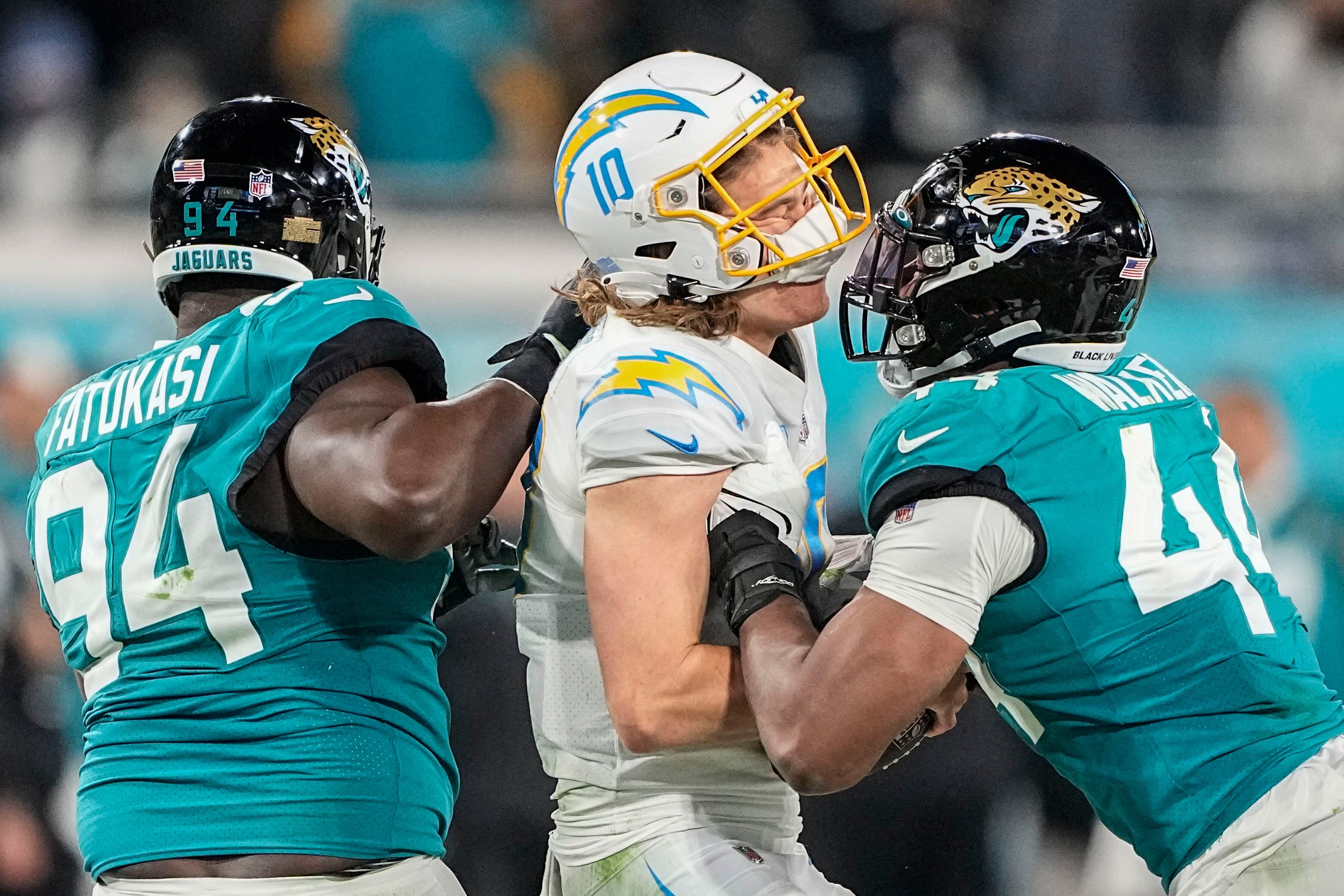 Joey Bosa Slammed His Helmet After the Jaguars Scored a Touchdown