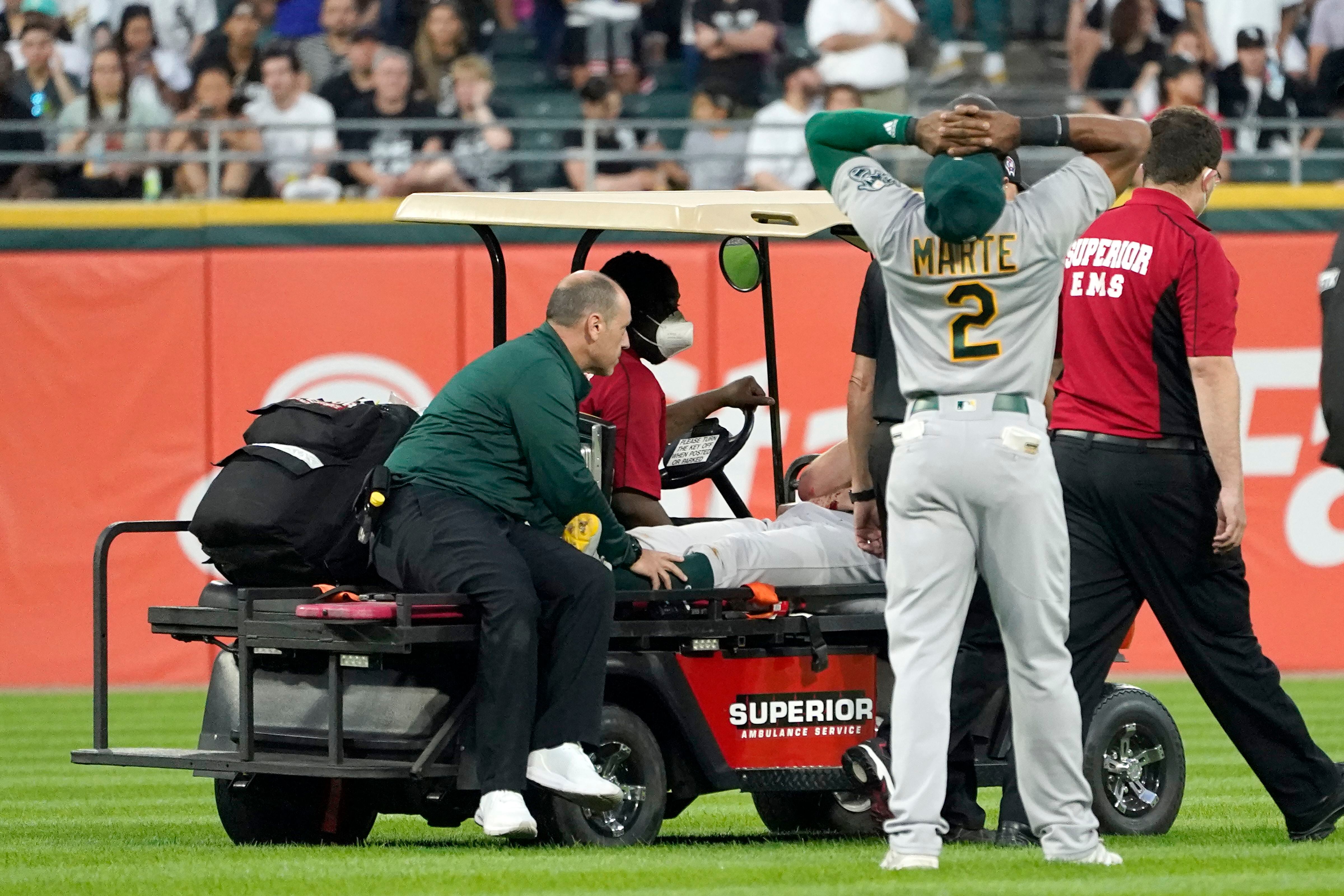 Athletics pitcher Chris Bassitt suffered fractured cheek; released