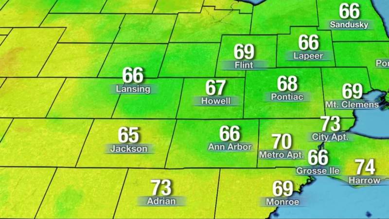 Metro Detroit weather: Clearer and cooler Sunday night