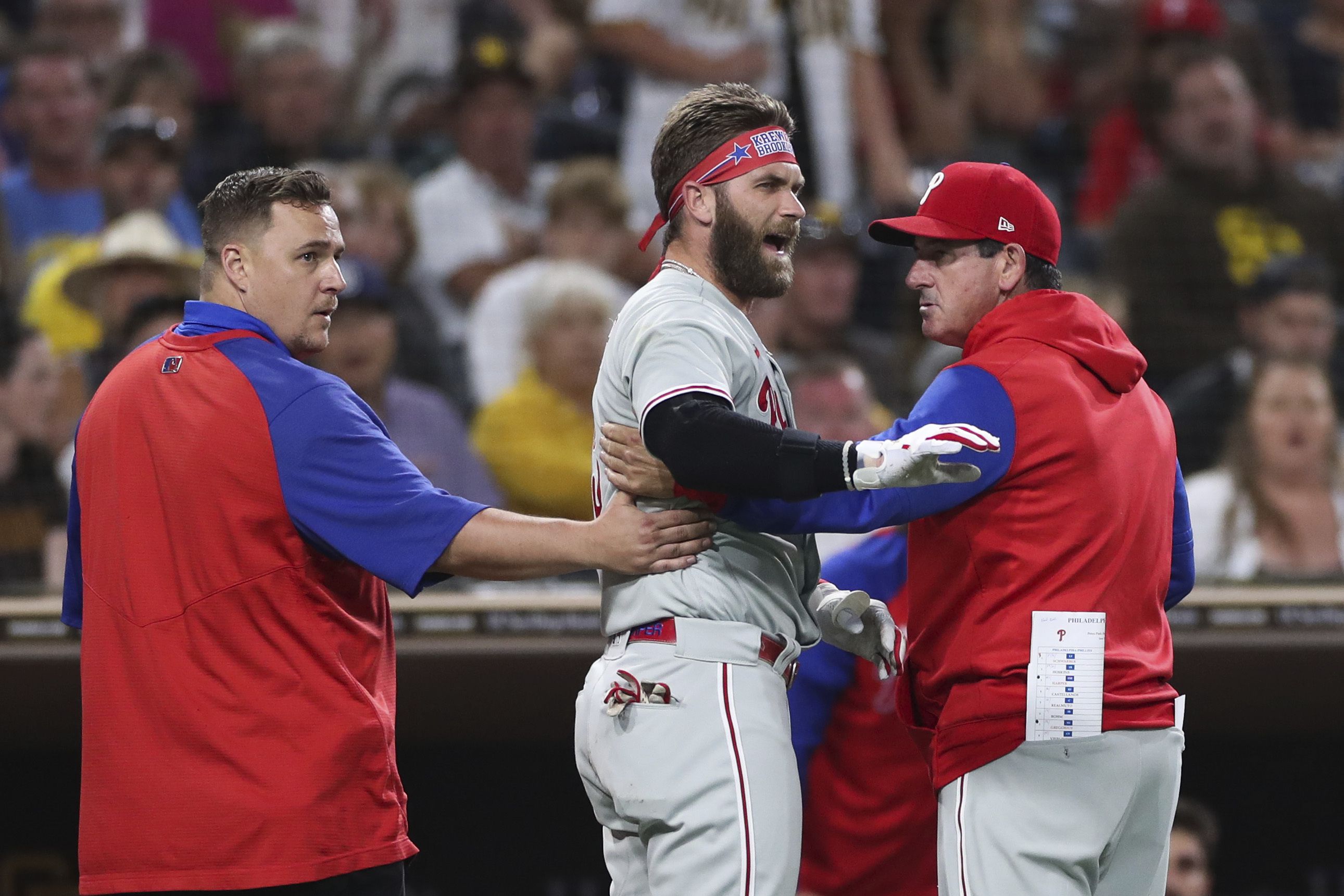 Bryce Harper injury update: Phillies star leaves game vs. Mets after being  hit by pitch - DraftKings Network