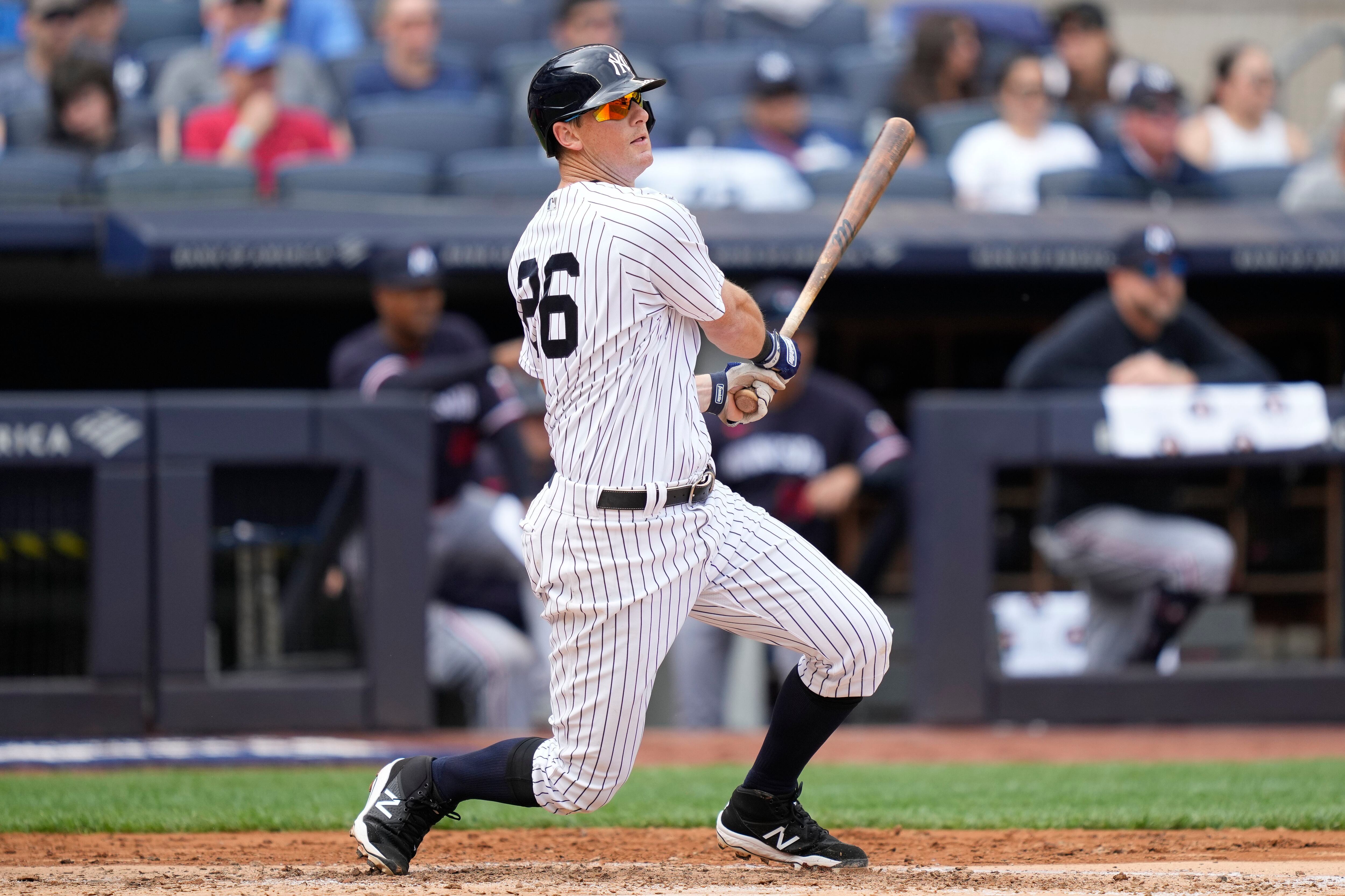 DJ LeMahieu of the New York Yankees at bat during the fifth inning