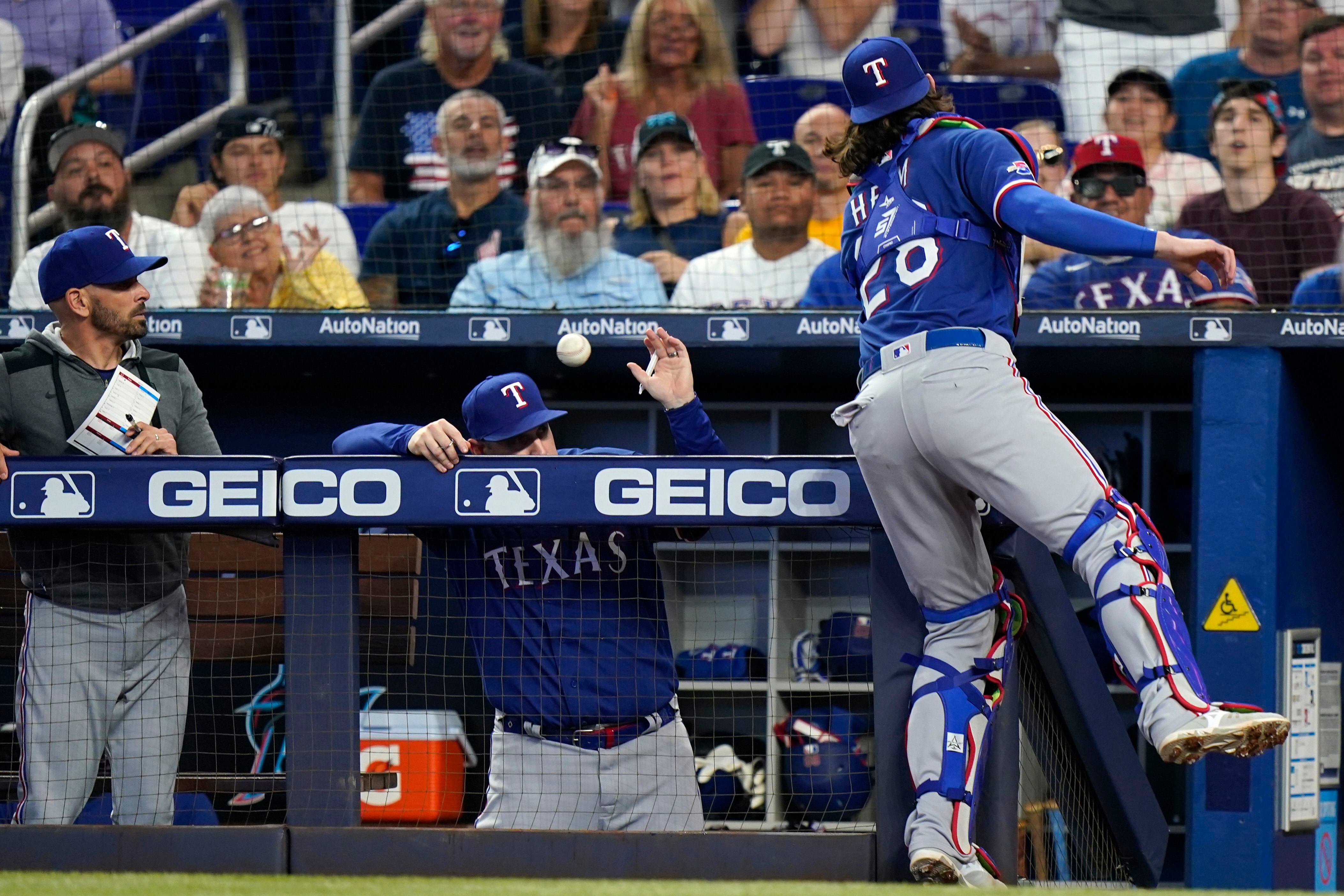 Gray pitches 6 innings as Rangers beat reeling Marlins 8-0