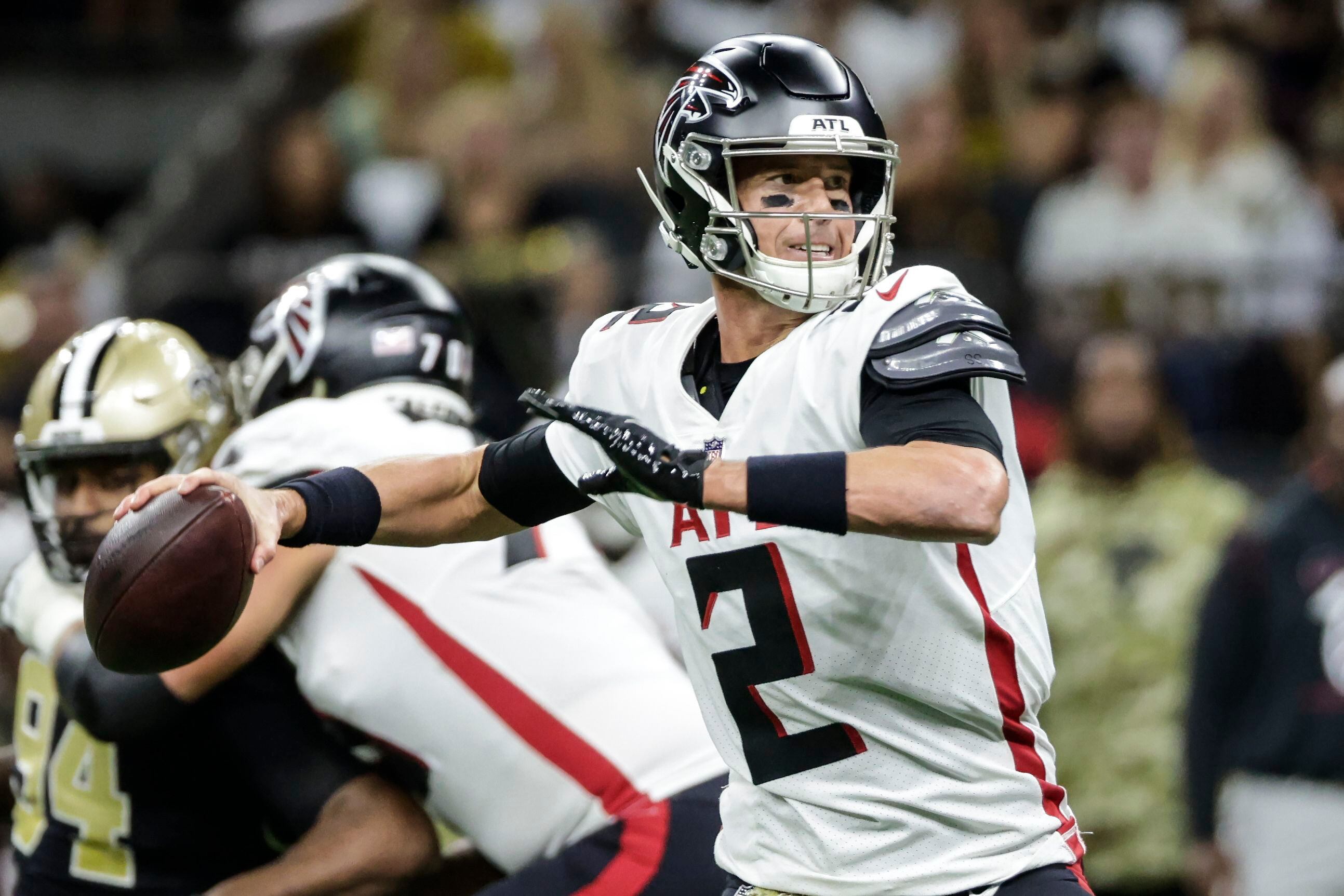 Saints at Falcons score: Taysom Hill takes over first half, New