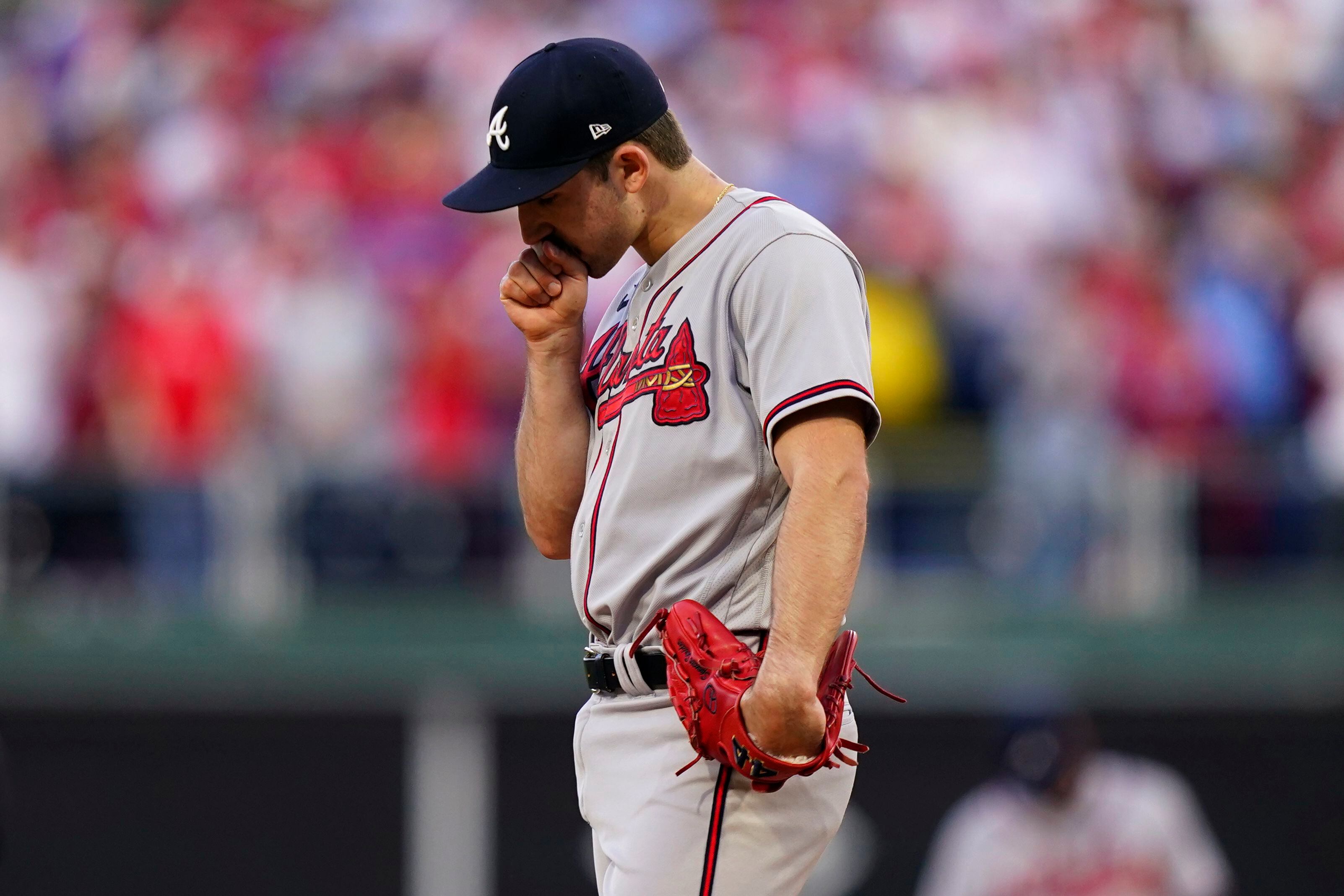 Braves rookie Strider tagged in return, Phils win, lead NLDS