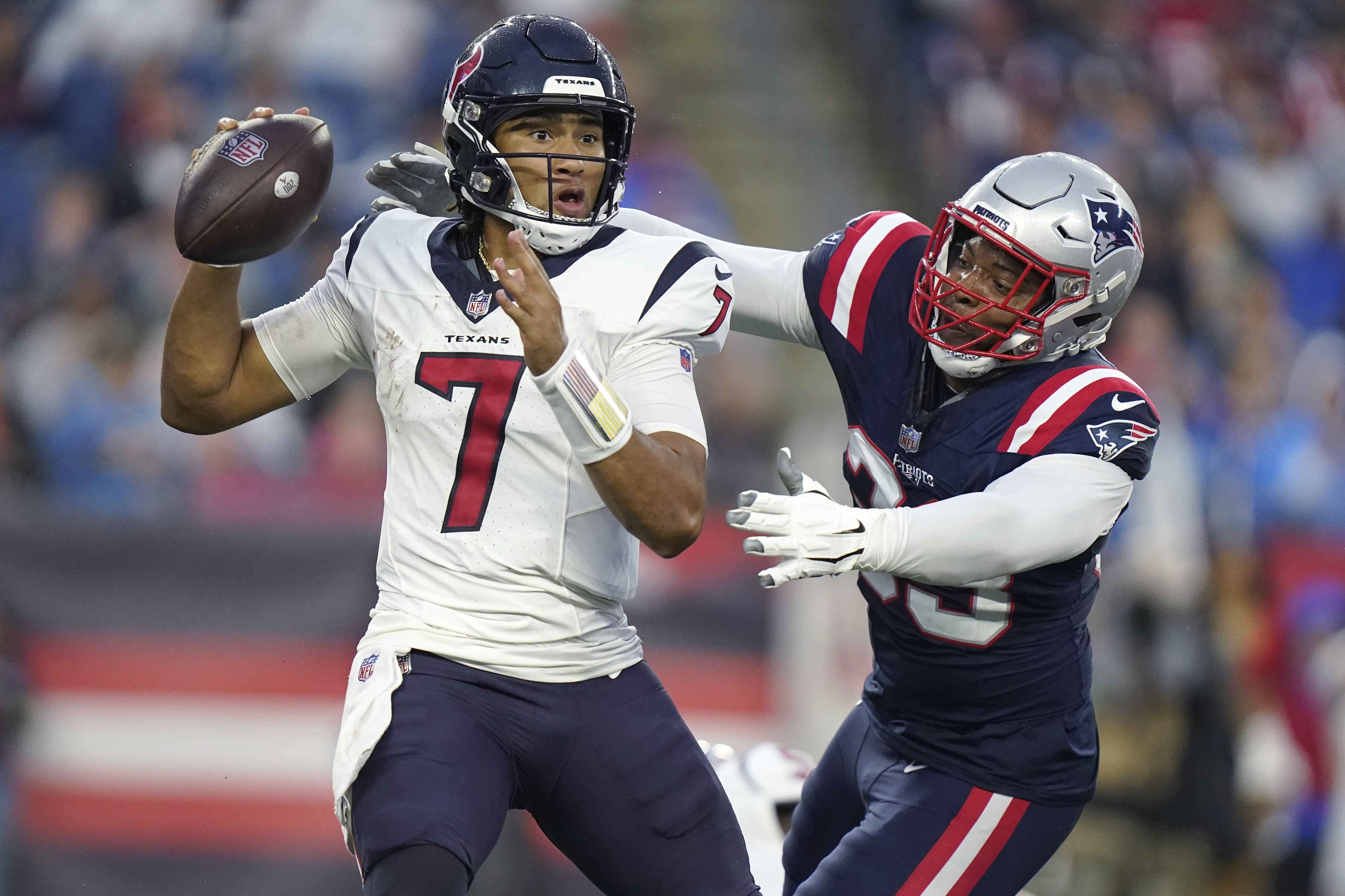 No. 2 pick C.J. Stroud struggles in his preseason debut as the Texans beat  the Patriots 20-9 – NewsNation