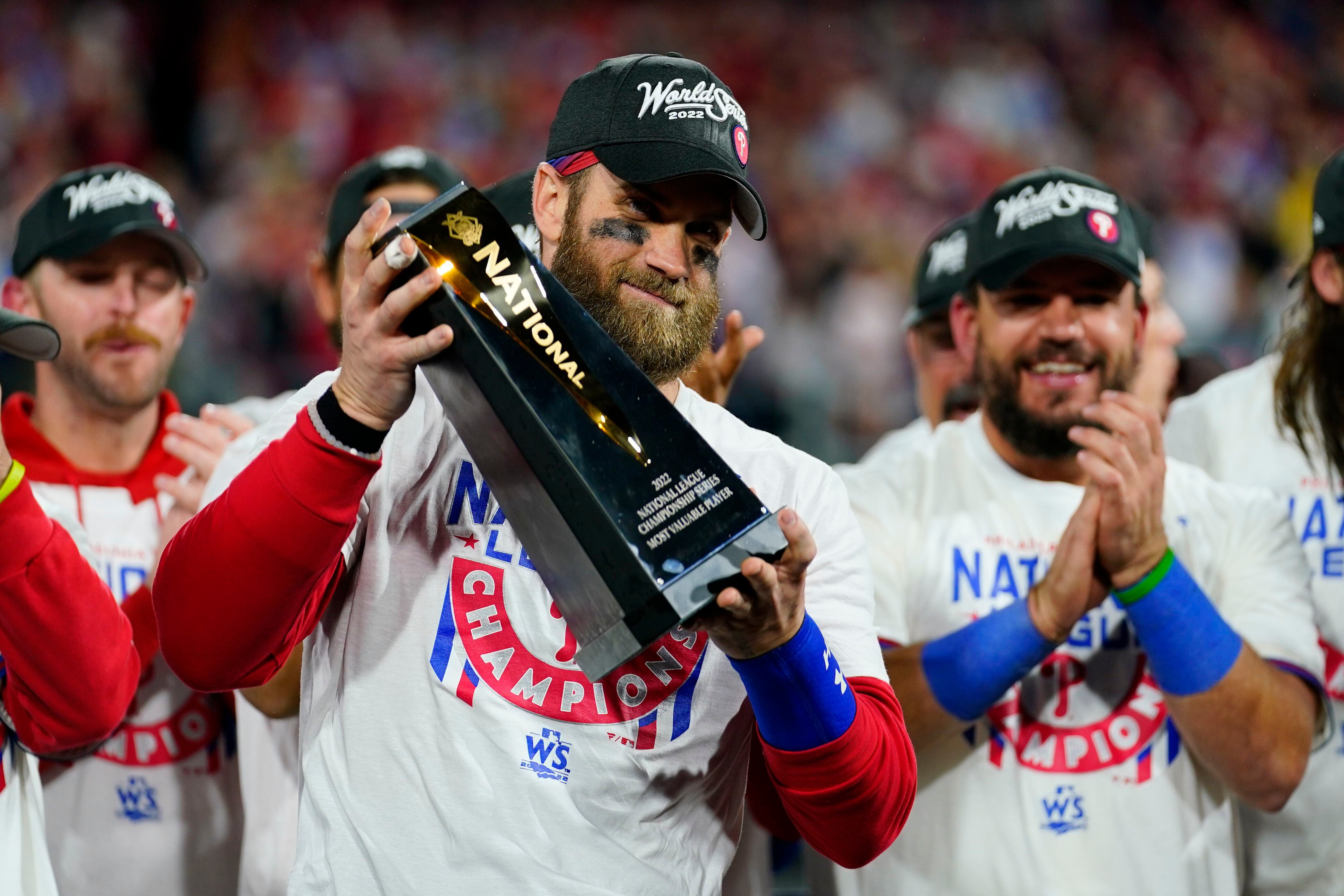 Phillies' Bryce Harper adds Hank Aaron Award to postseason honors. NL MVP  could be next.