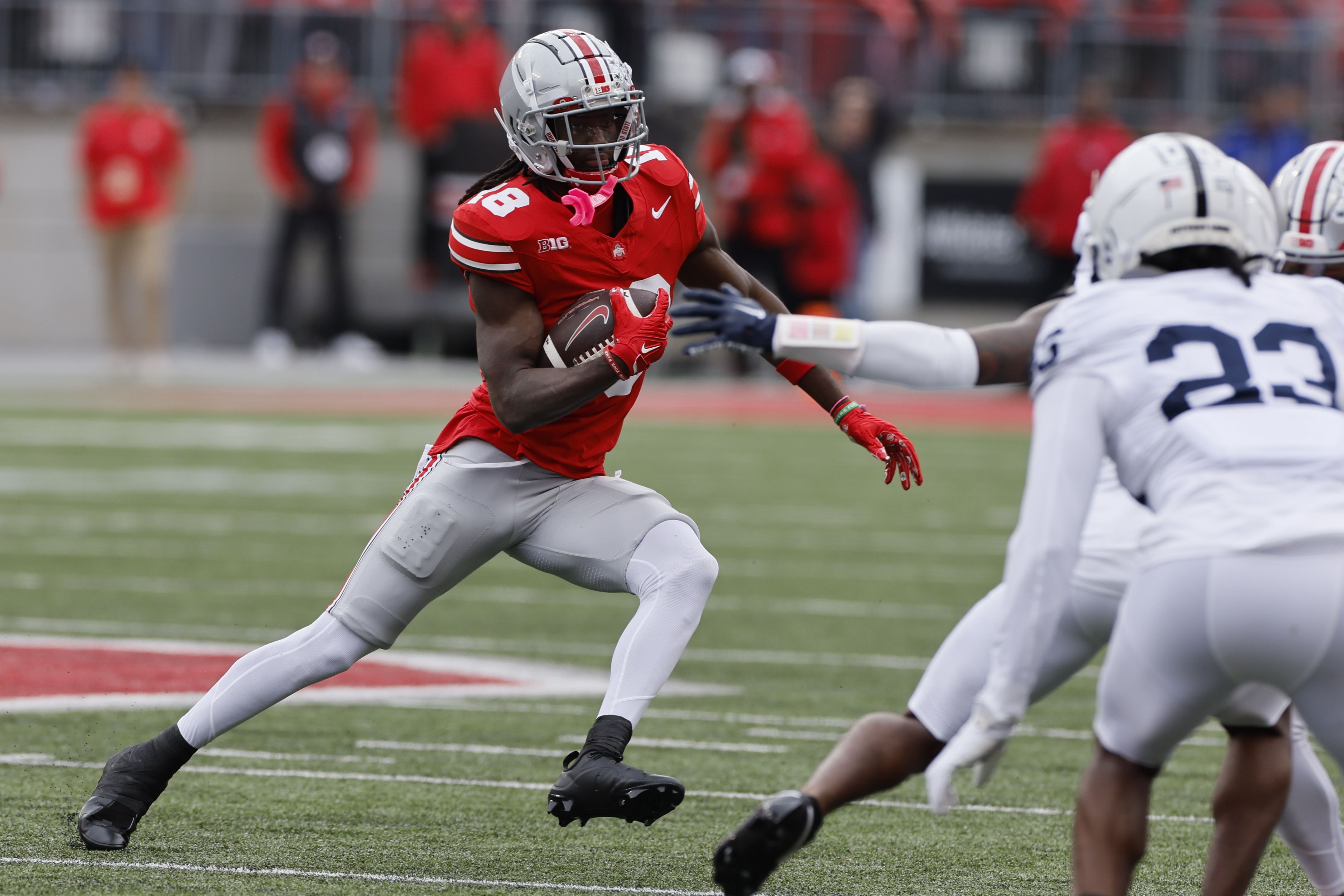 Marvin Harrison Jr. was stylin' against Wisconsin for Ohio State