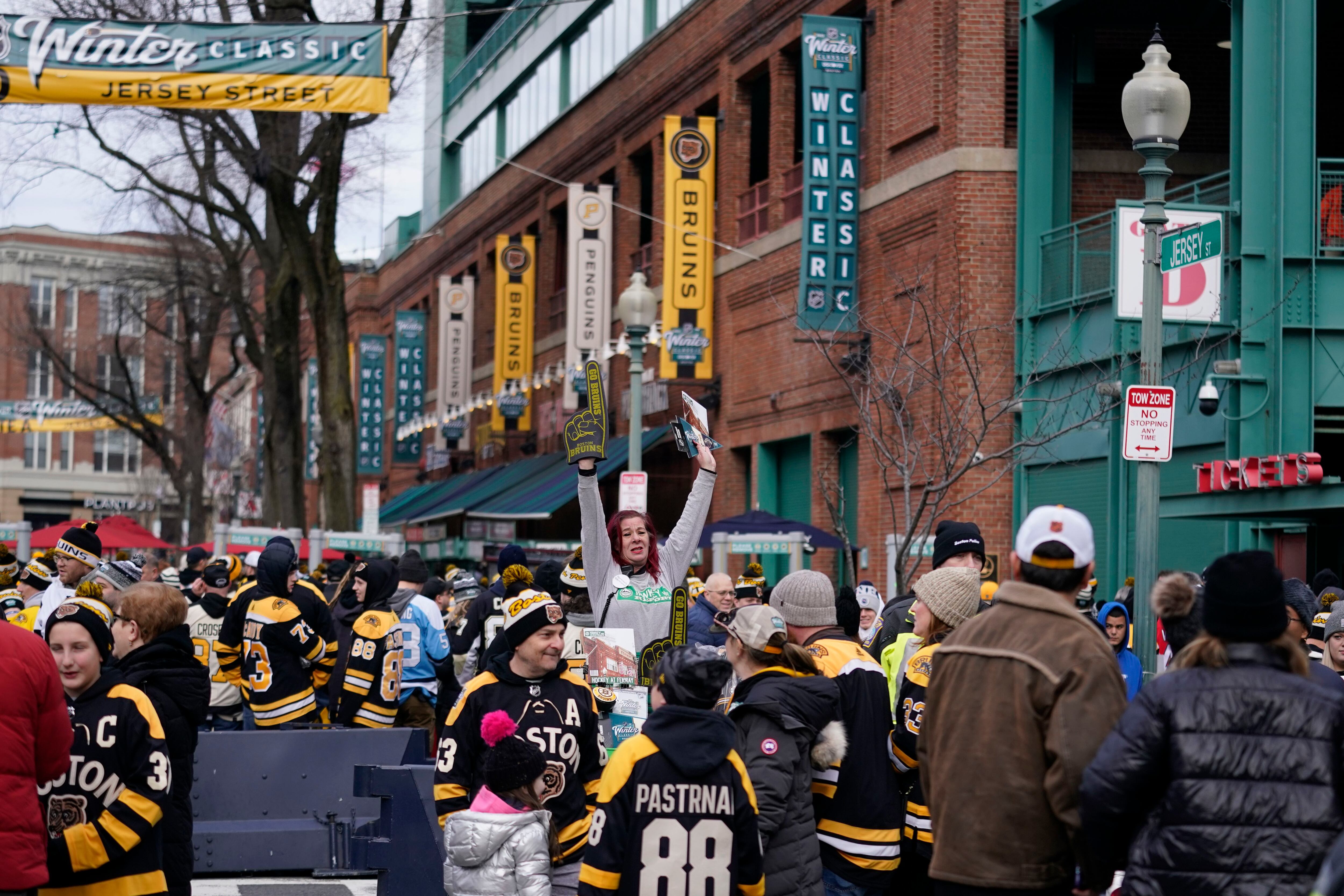 NHL's Winter Classic: Bruins and Penguins players don Red Sox and Pirates  gear at Fenway Park