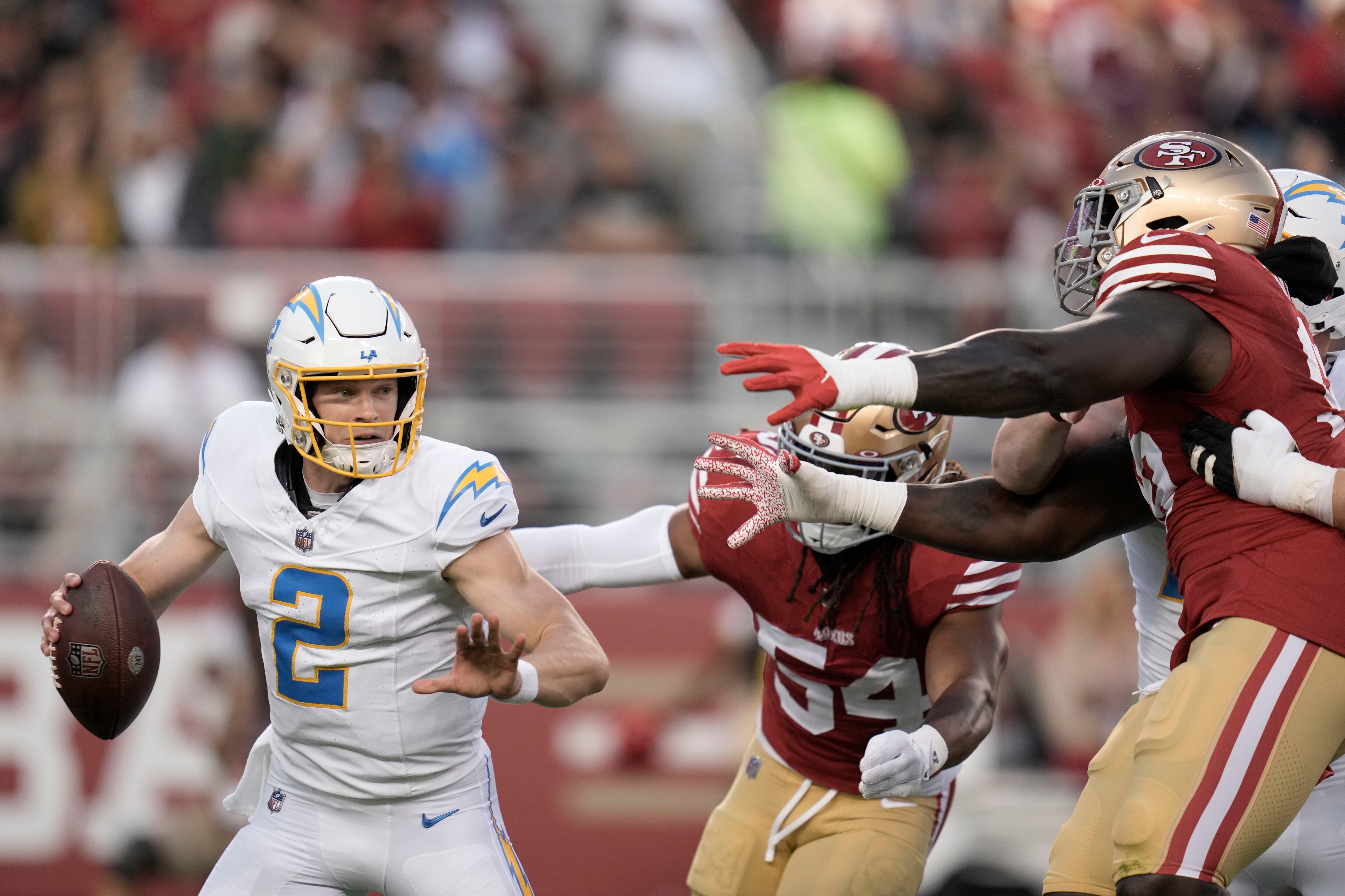 Purdy runs for a TD before Chargers backups roll past 49ers 23-12 –  WJET/WFXP/