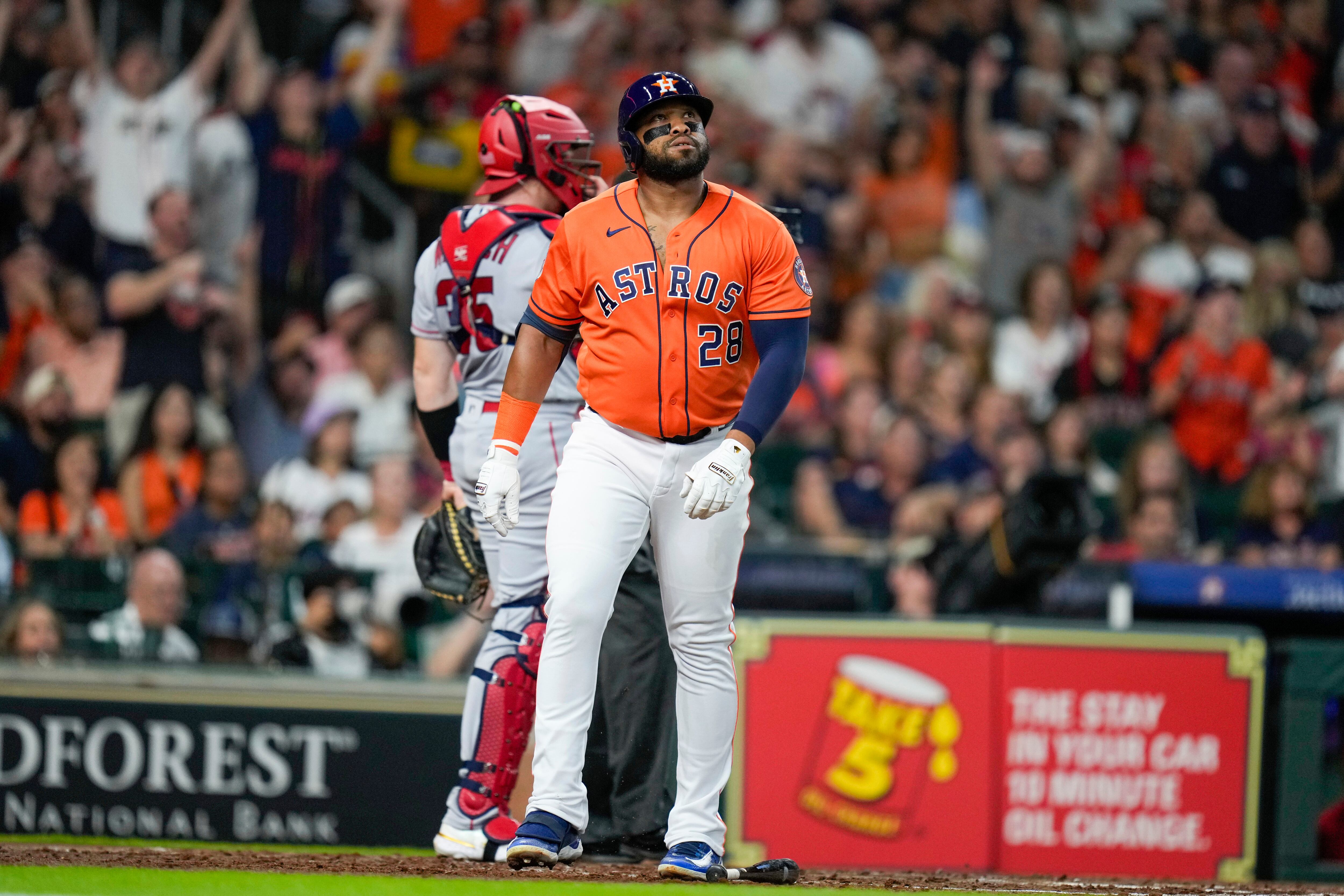 Tristar Jon Singleton Game used Houston Astros Away Jersey