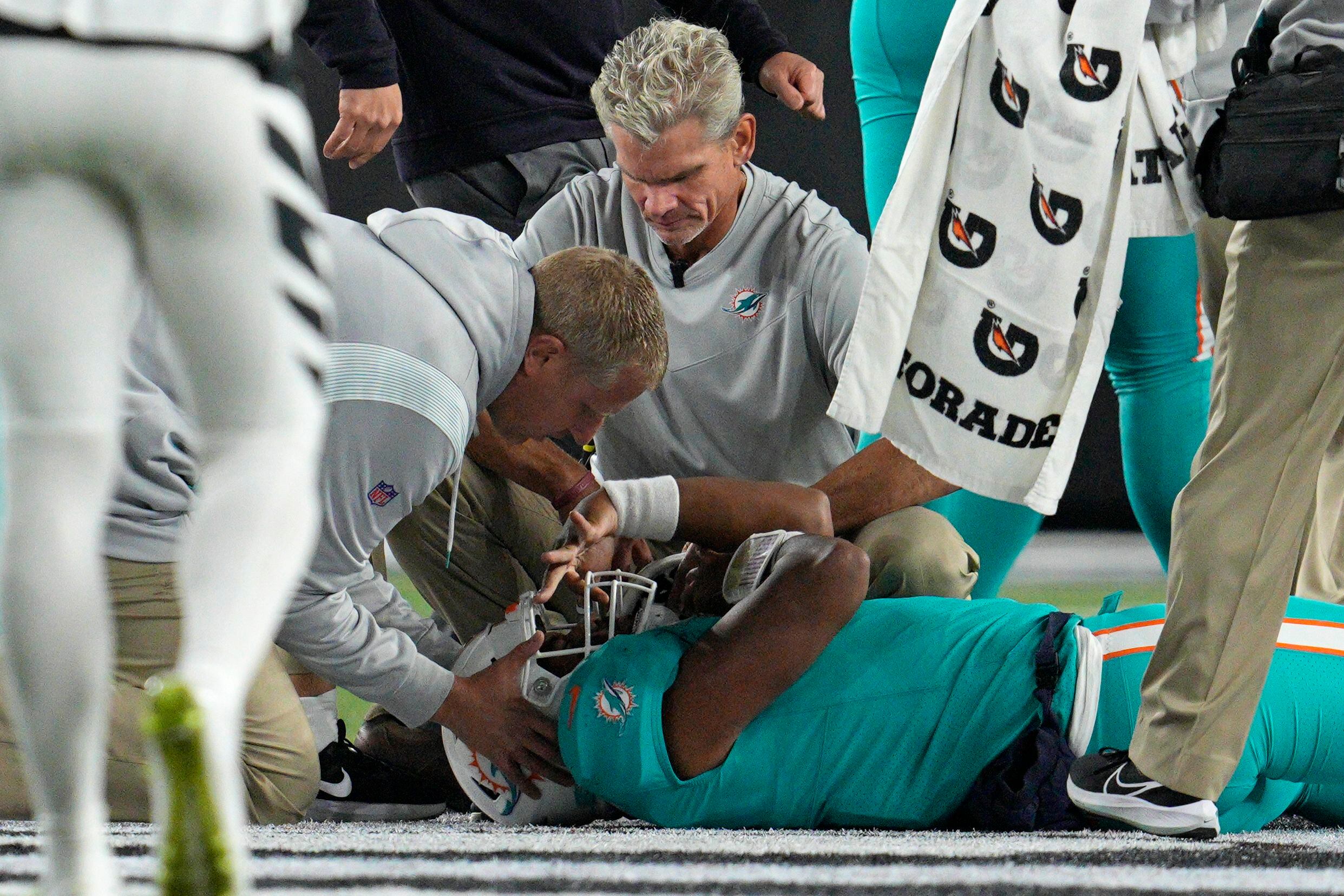 Miami Dolphins QB Teddy Bridgewater ruled out with a head injury