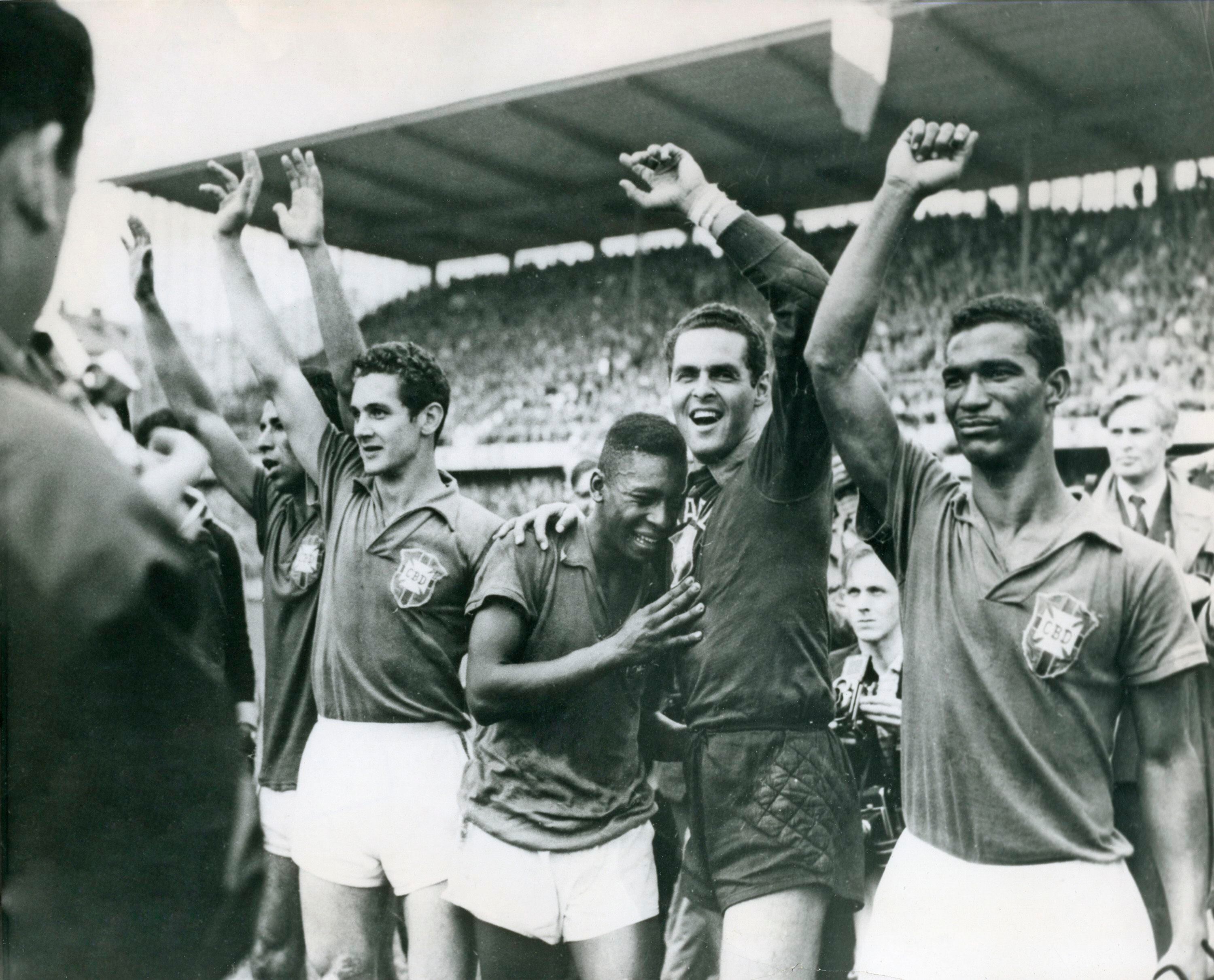 Jersey Worn by Pelé When He Scored Final Goal for Brazil up for