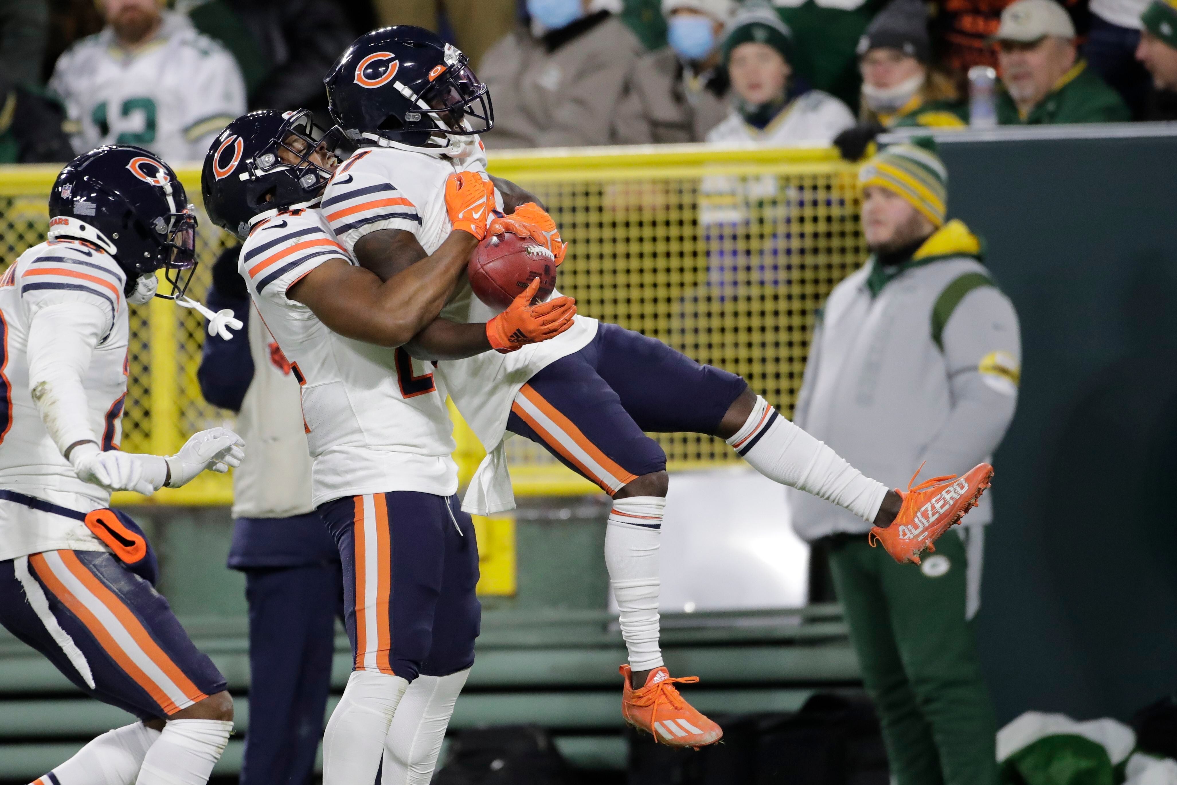 Replay rewards Minnesota Vikings with fumble recovery on Chicago Bears  running back David Montgomery's red-zone scamper