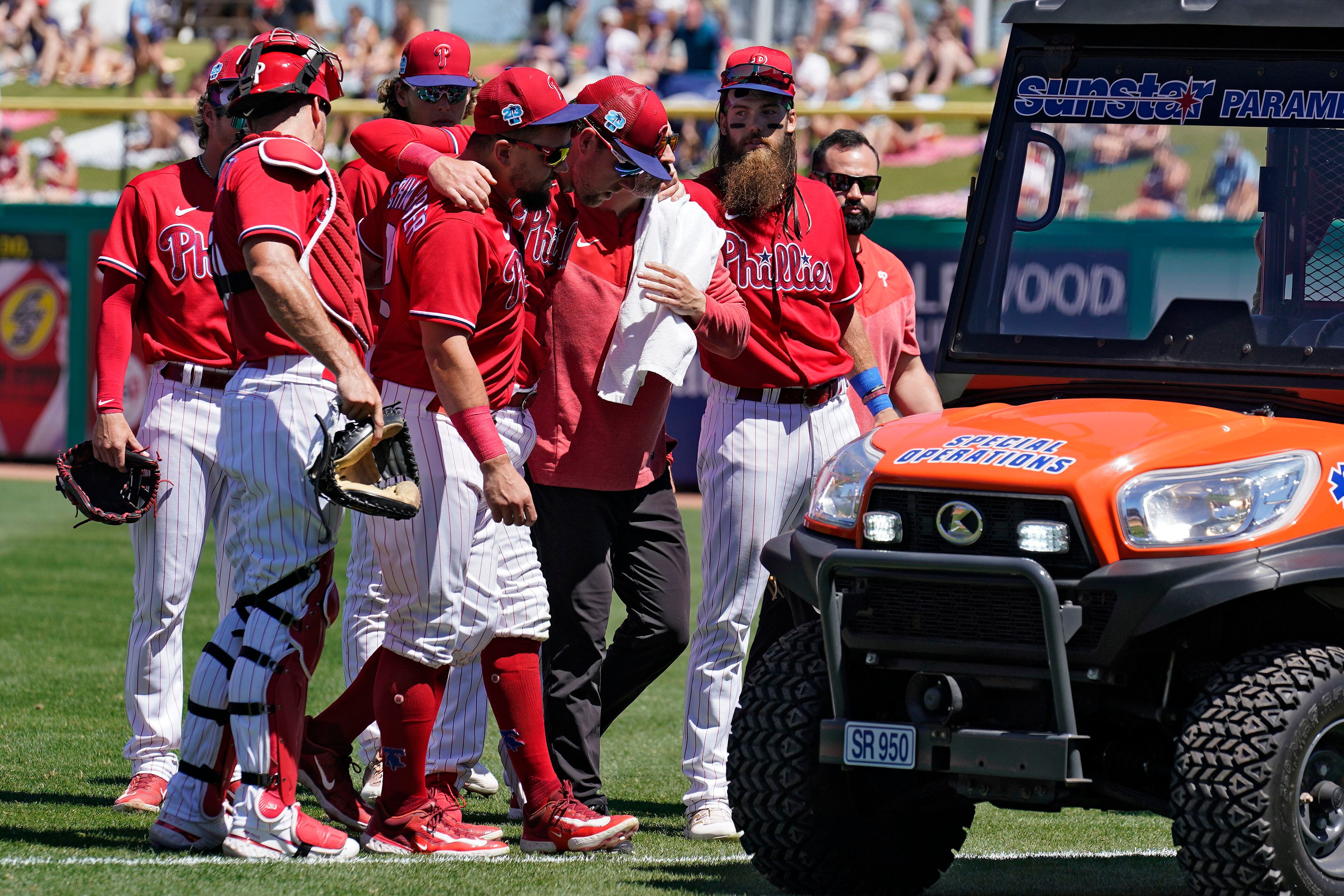 MLB on X: Phillies announce 1B Rhys Hoskins has a torn left ACL that will  require reconstructive surgery.  / X