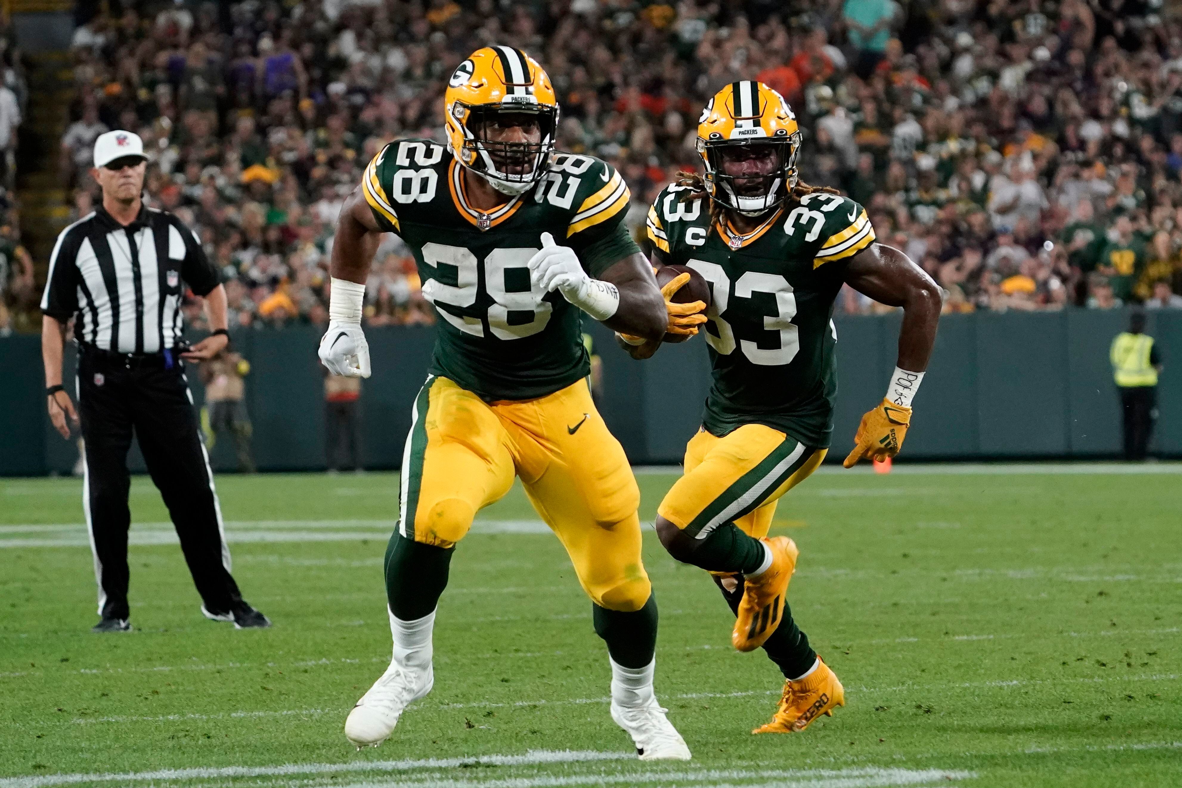 Green Bay Packers Matt LaFleur, Aaron Jones, & AJ Dillon Headline