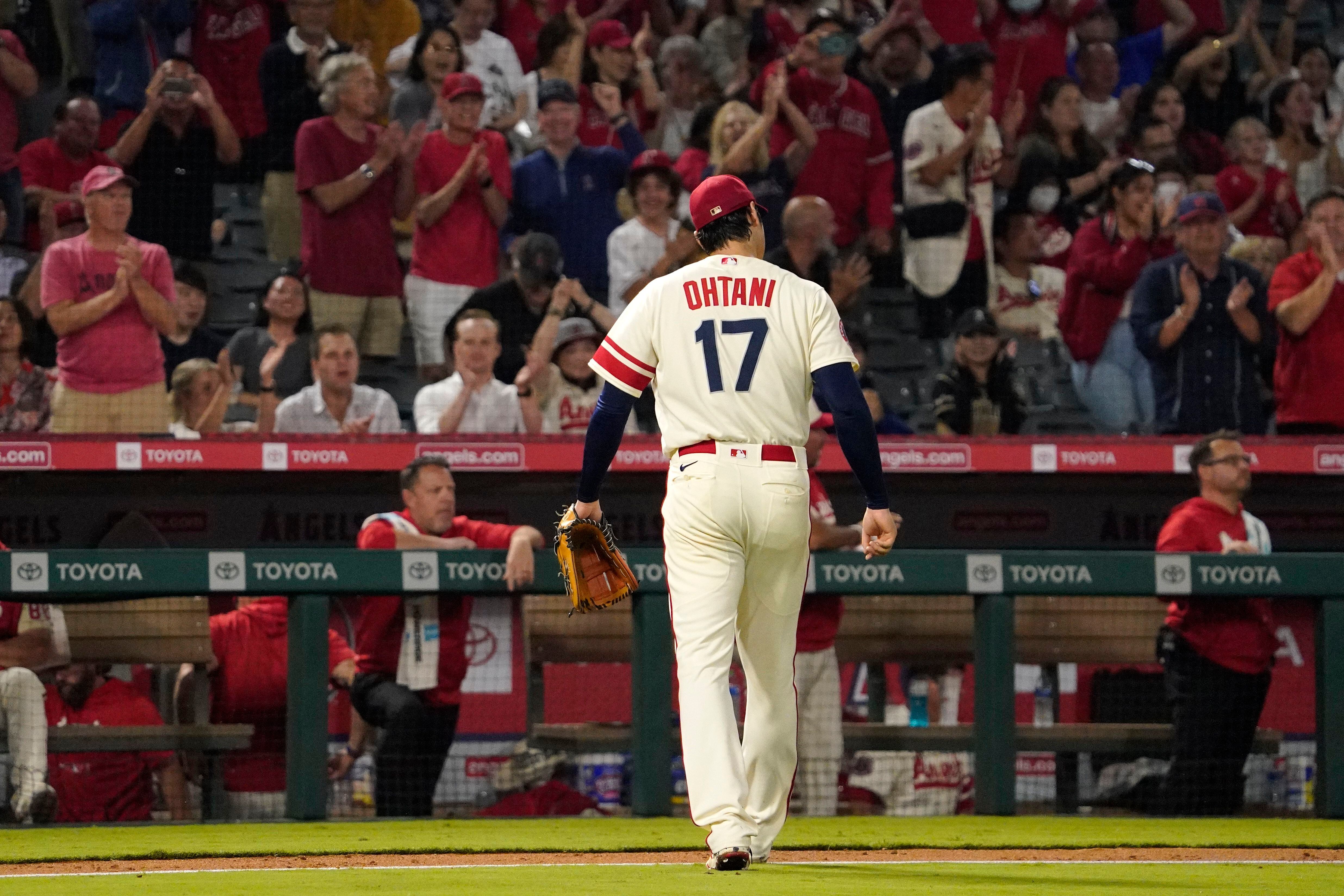 Ohtani takes no-hitter into 8th, Angels beat Athletics 4-2