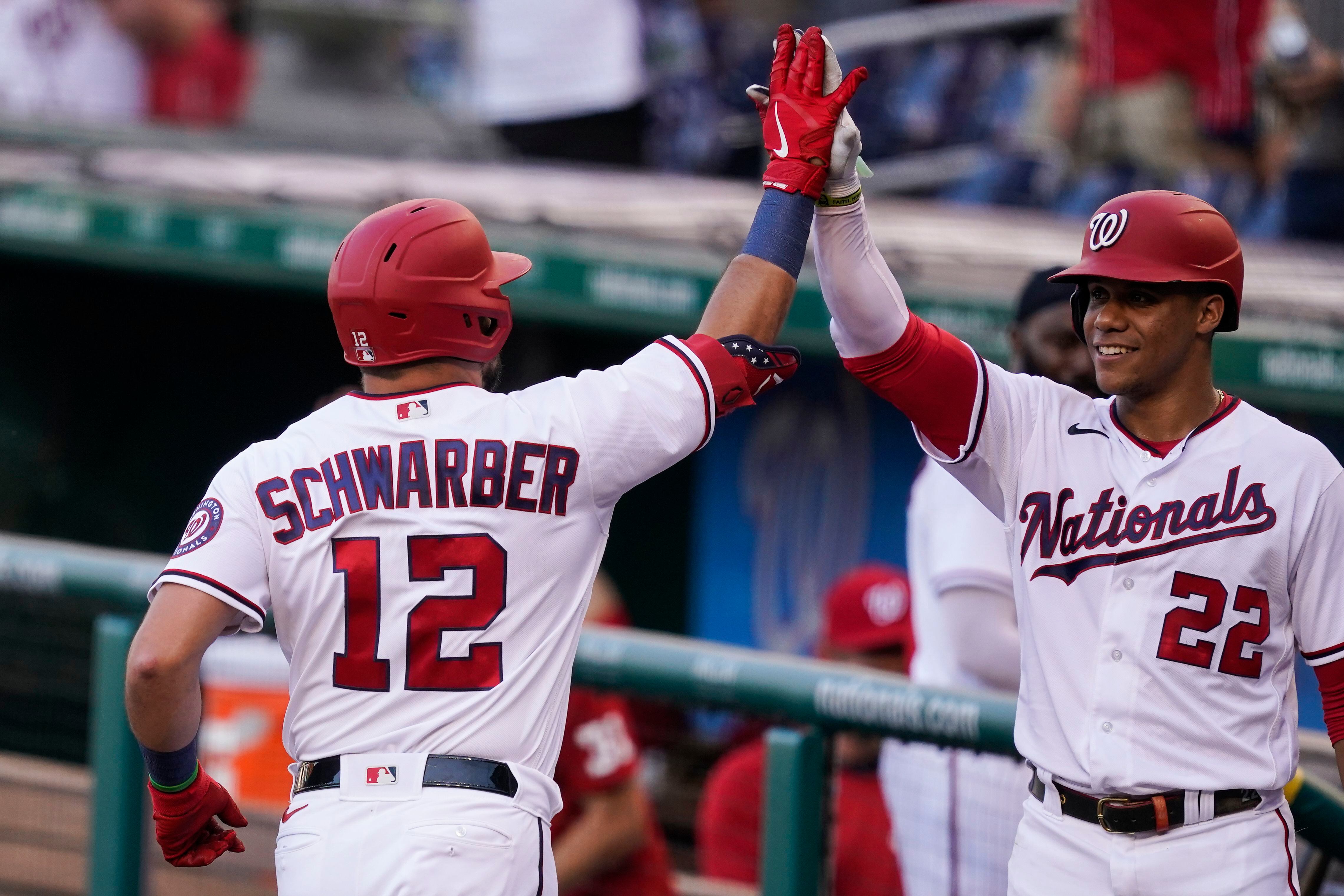 Nats' Schwarber hits 12th homer in 10 games, 25th of season Los Angeles  Angels San Diego Washington Tampa Bay MLB