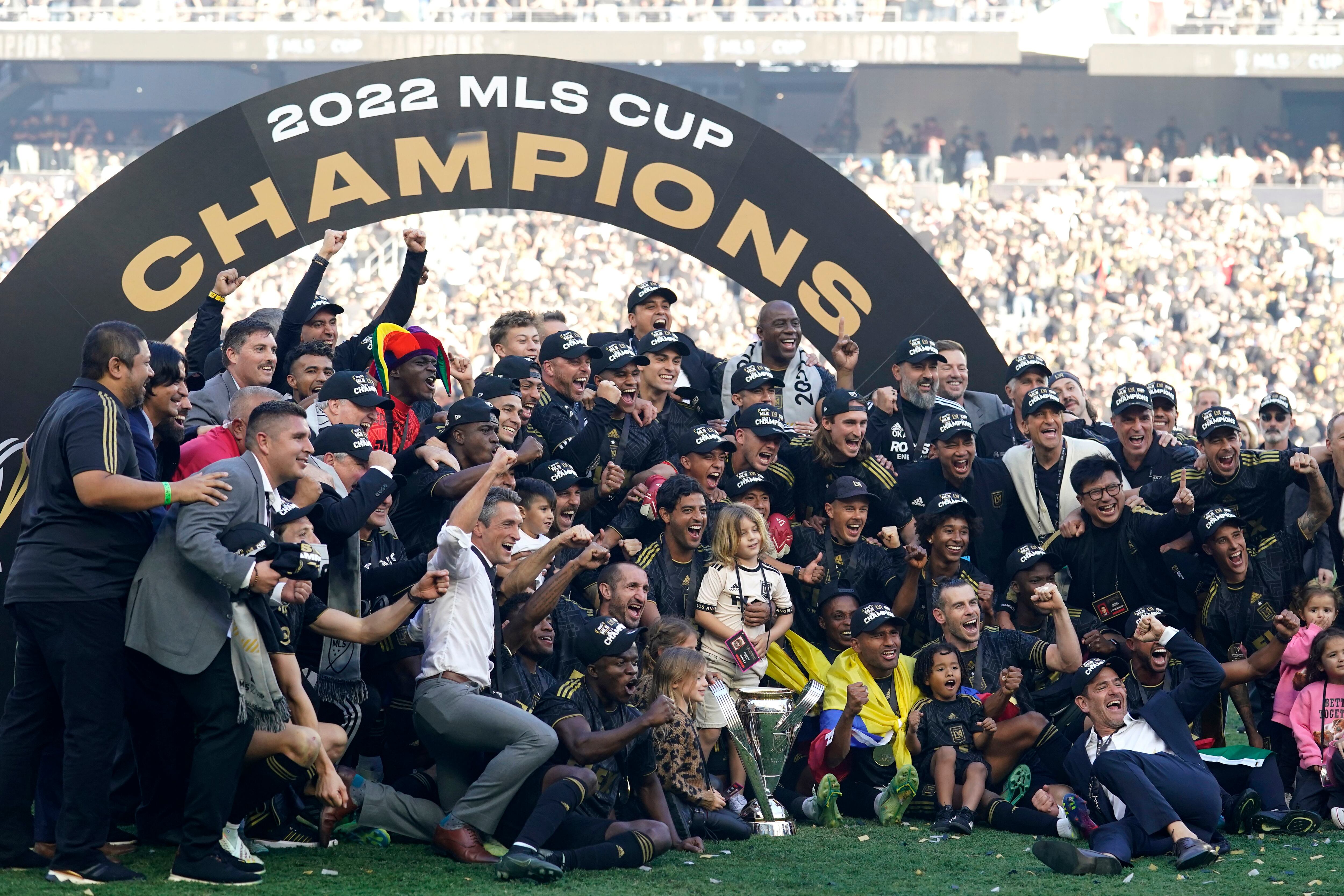 Justin Bieber, Magic Johnson & Will Ferrell Celebrate LAFC MLS Cup Win