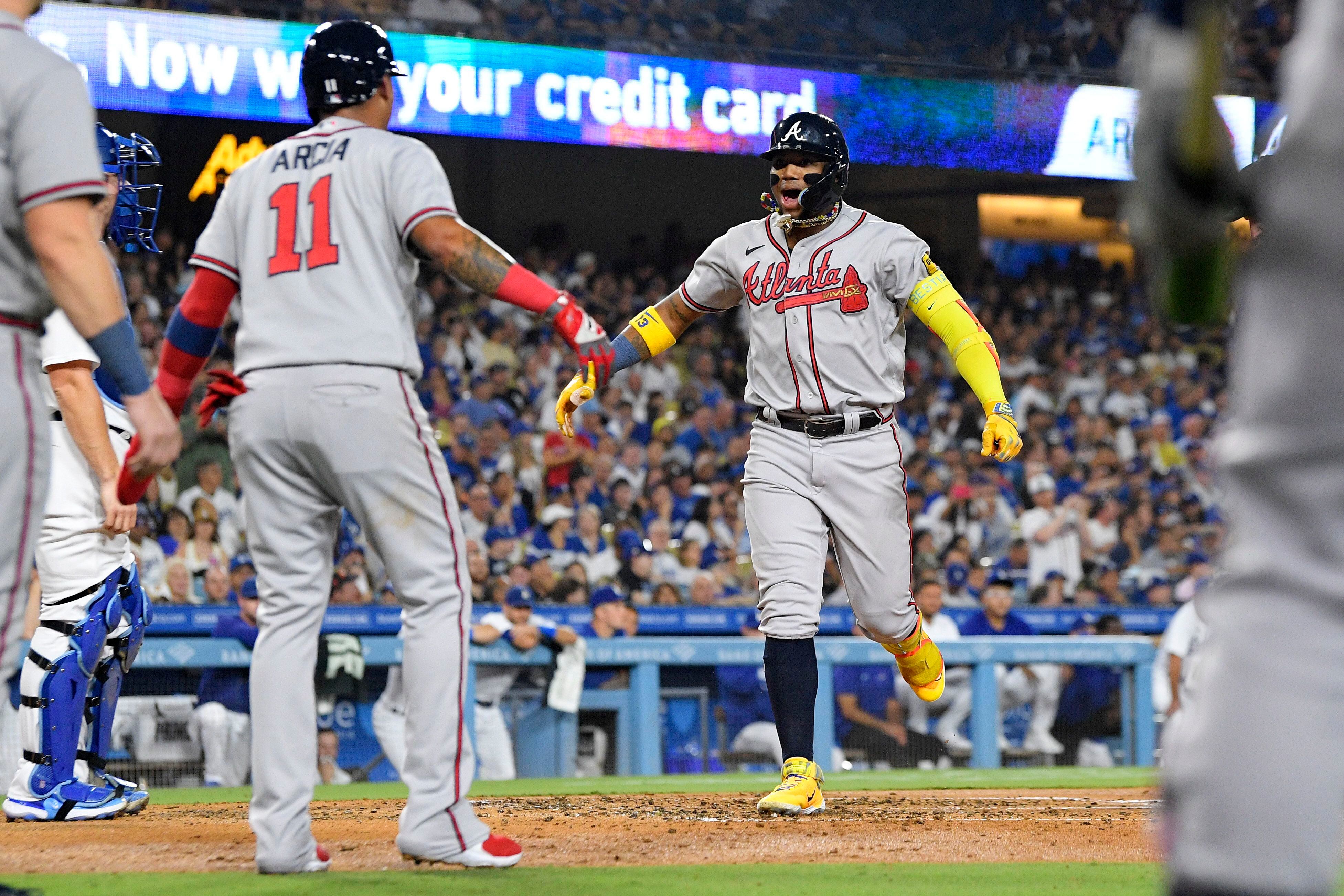 Acuña hits grand slam to become first player with 30 home runs and 60  stolen bases