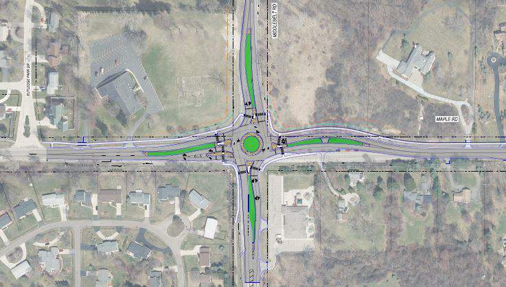 Maple, Middlebelt intersection in West Bloomfield Township reopens with roundabout complete