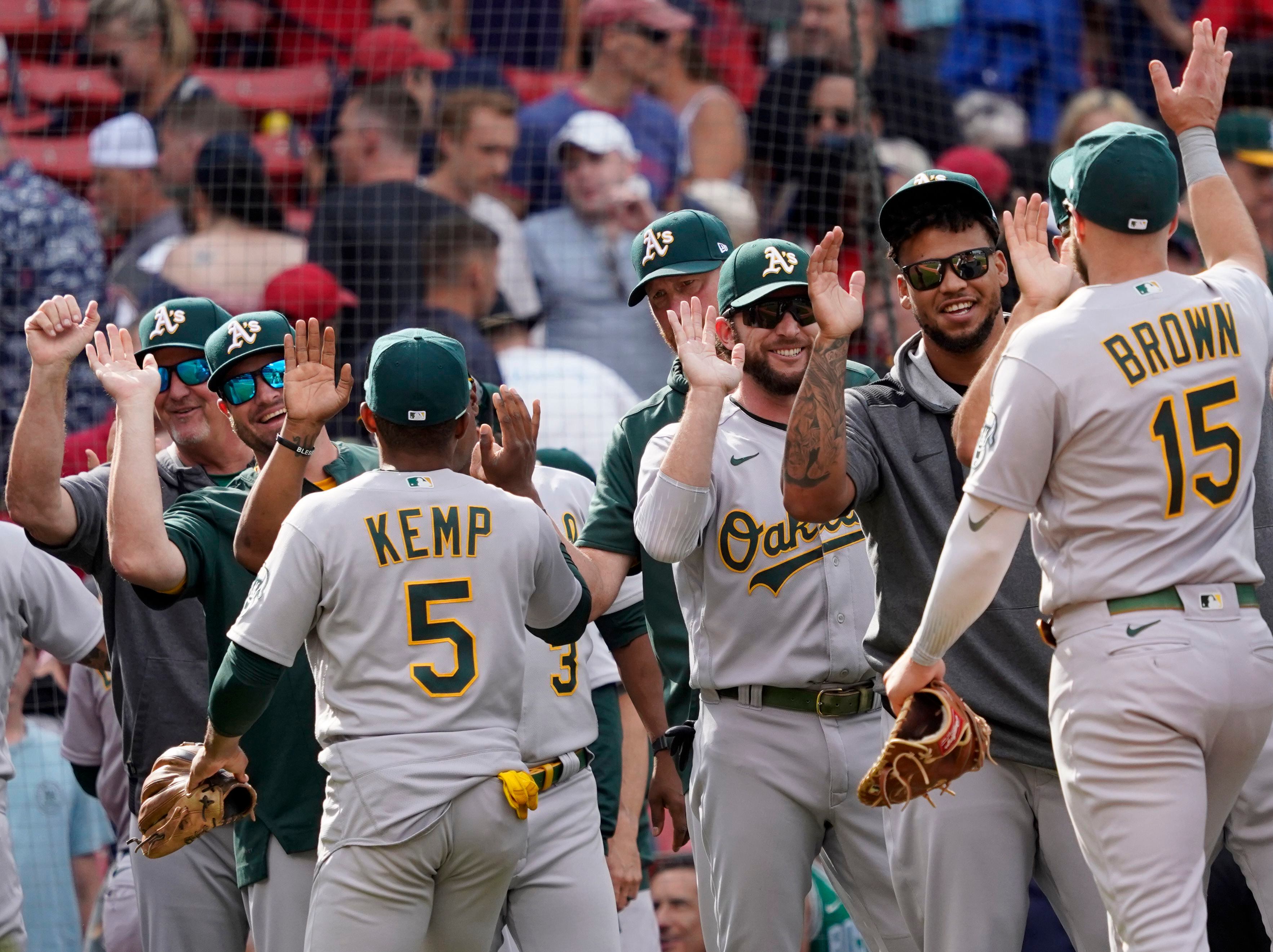 A's hold off Bosox, avoid sweep for just 2nd win in 15 games