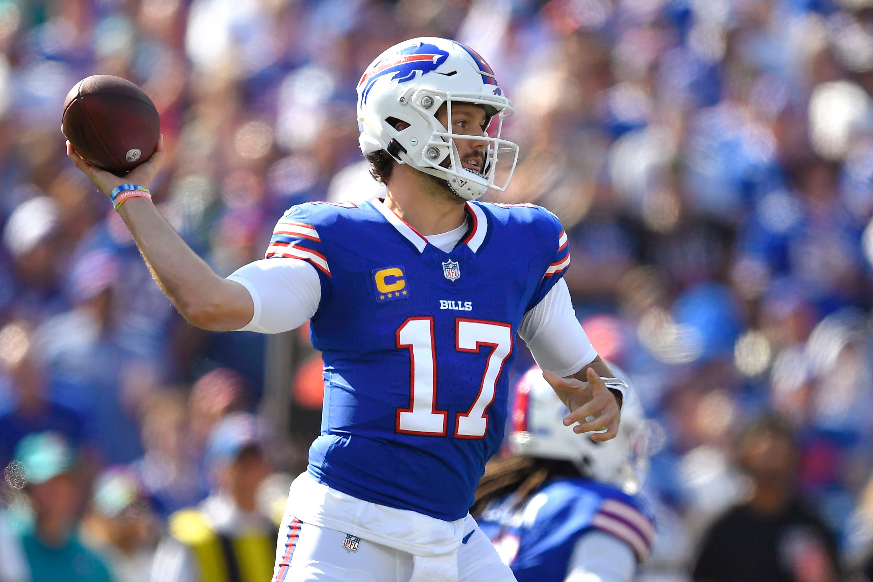 Josh Allen throws 4 TD passes, runs for score, Bills rout division rival  Dolphins 48-20