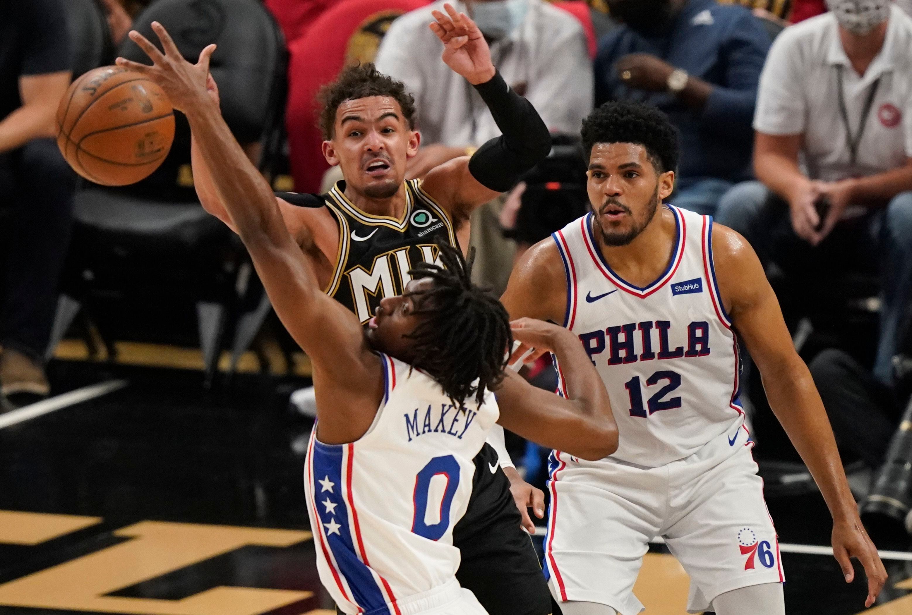 Young leads Hawks' rally past Sixers with Embiid hurting – KGET 17