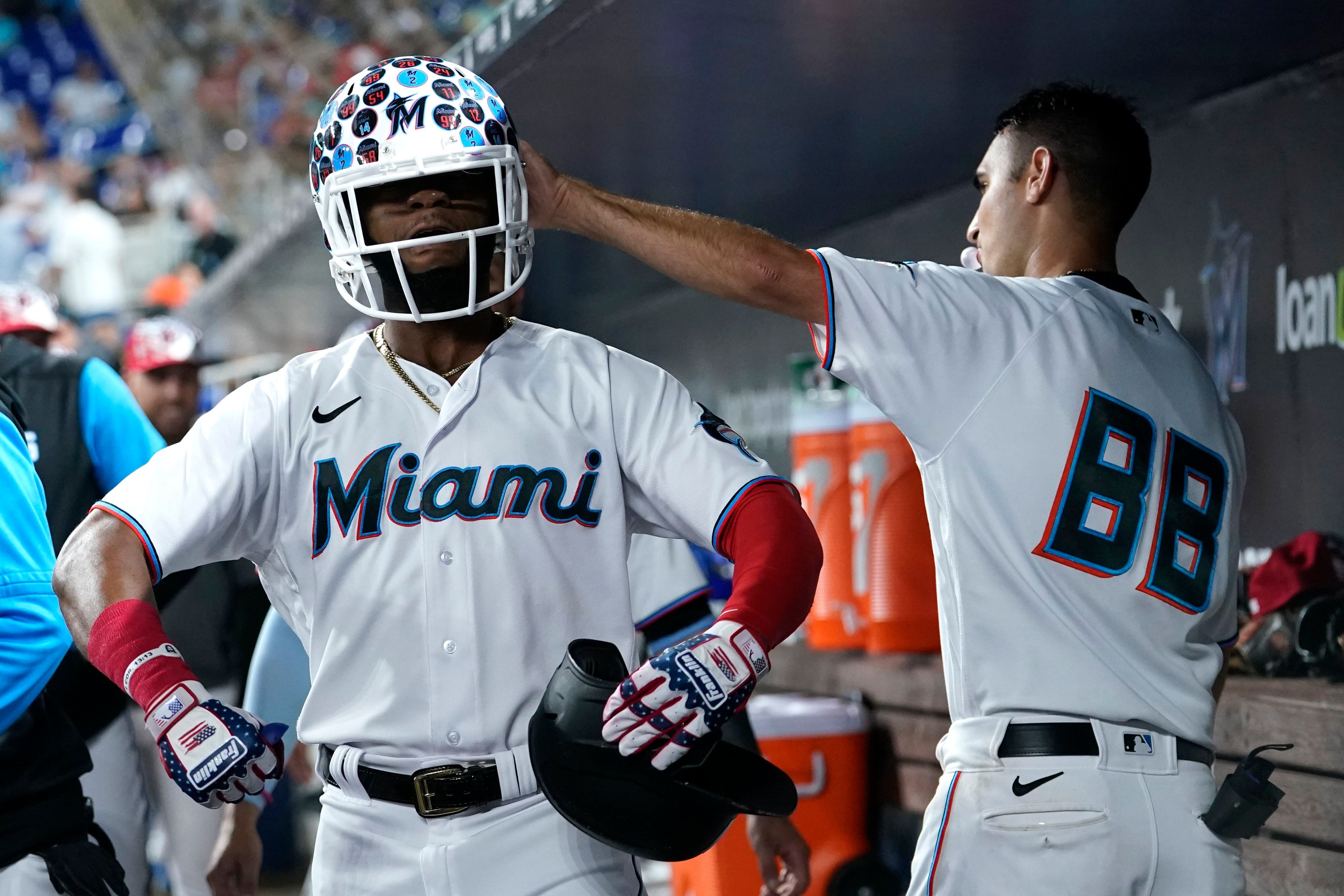 Alcantara dominant again as Marlins beat Angels 2-1