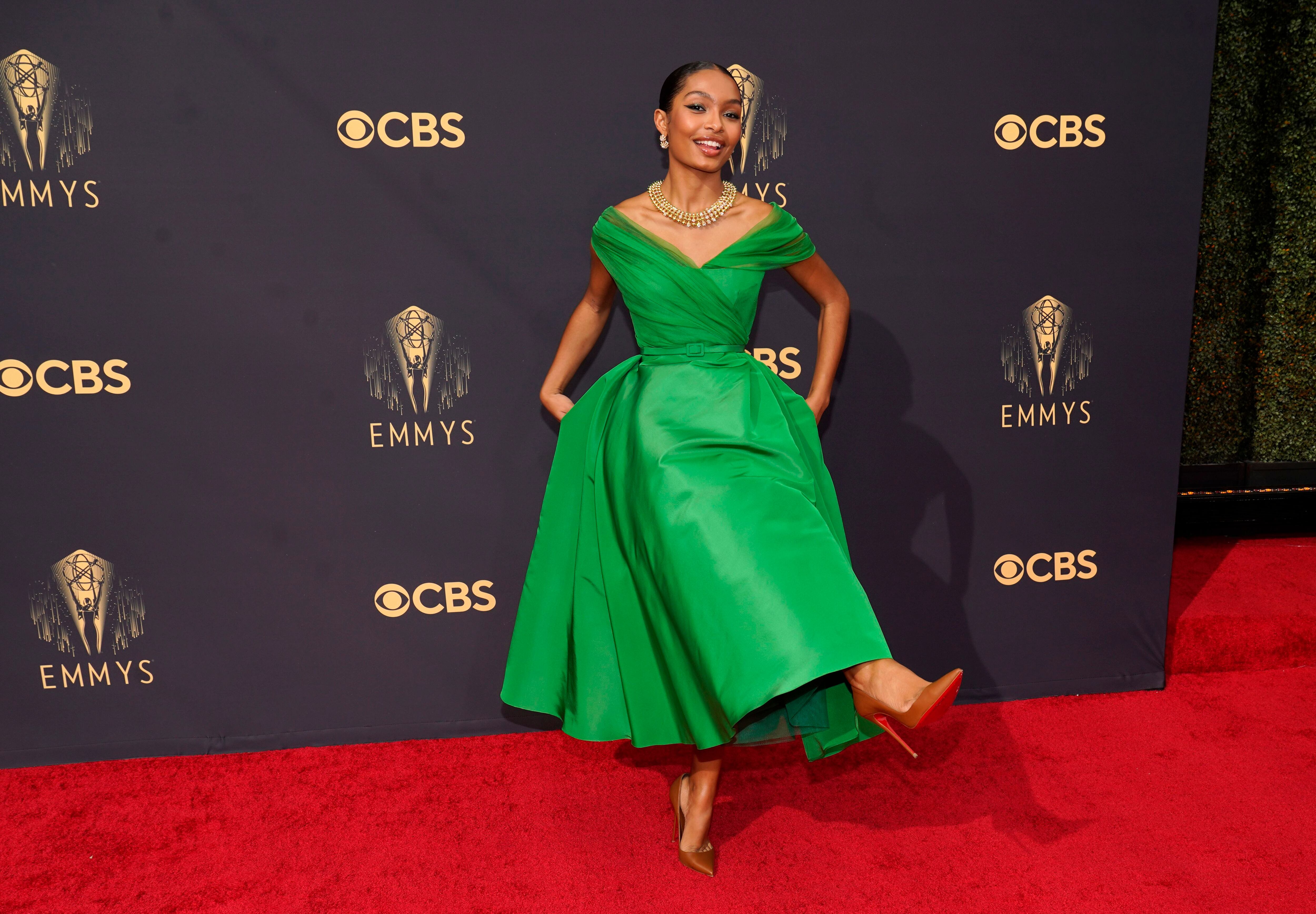 Moses Ingram Wore Christian Siriano @ 2021 Primetime Emmy Awards