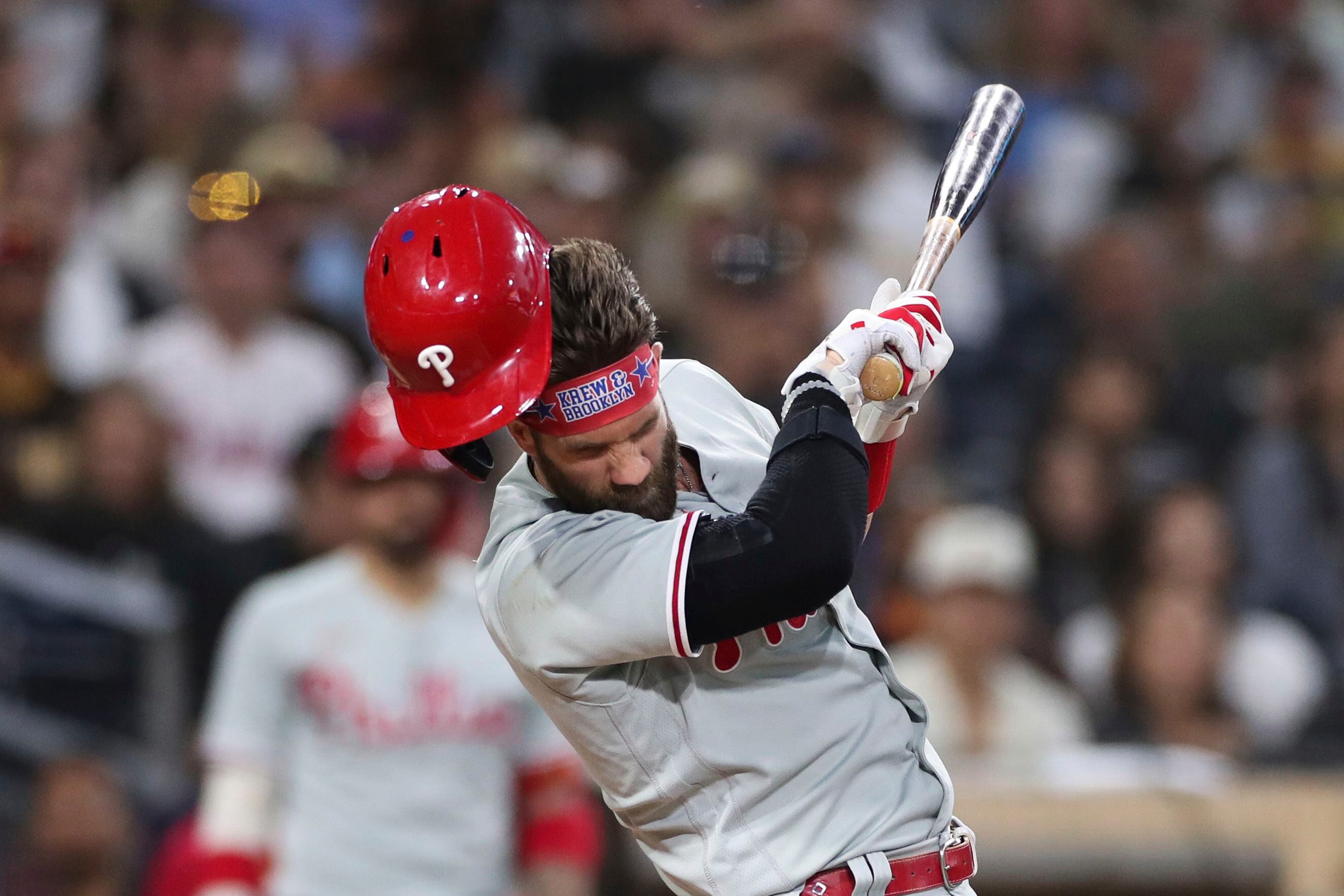 Phillies' Bryce Harper hit by pitch in face, 'feels good' - NBC Sports